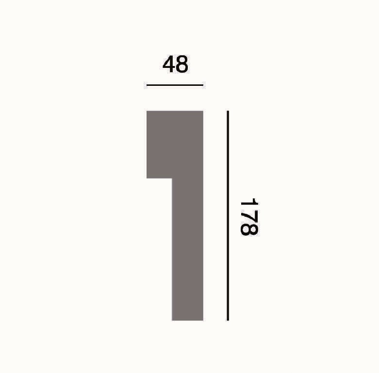 Fassadenleiste L-33 A 178x48 Fassadenprofil