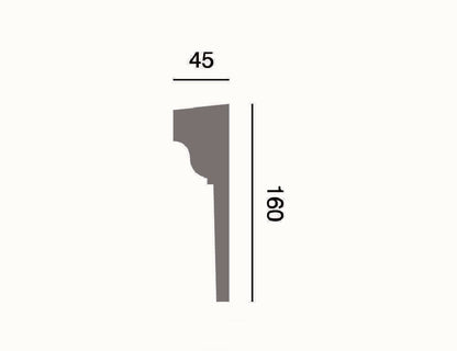 Fassadenleiste L-38 A 160x45 Fassadenprofil