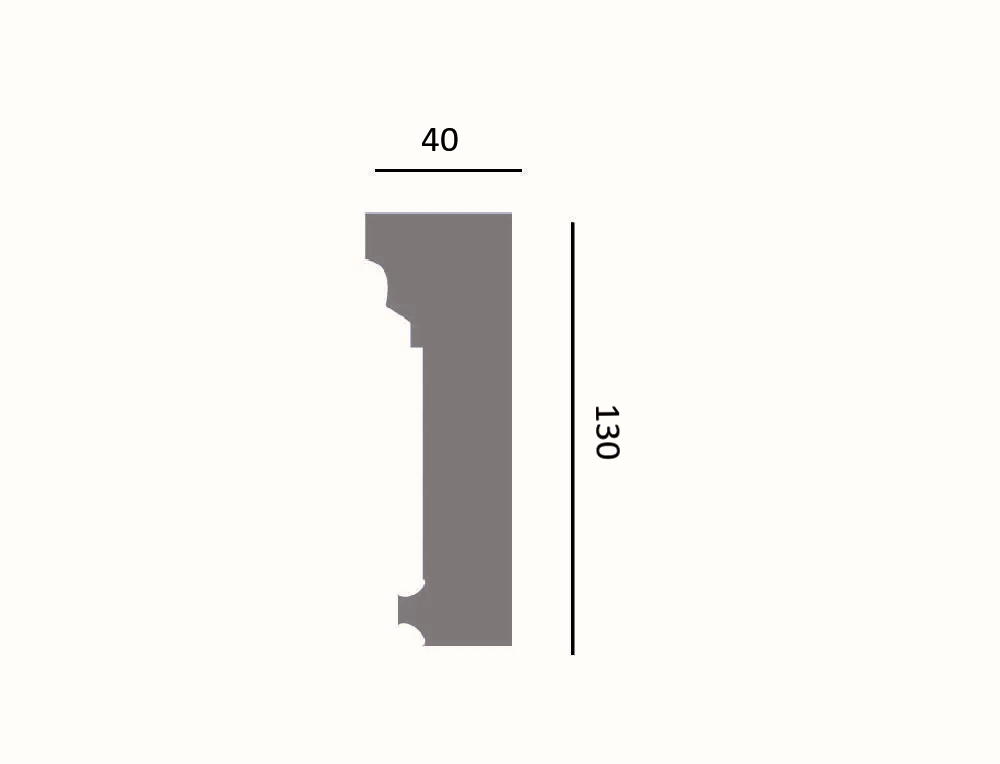 Fassadenleiste L-39 A 130x40 Fassadenprofil