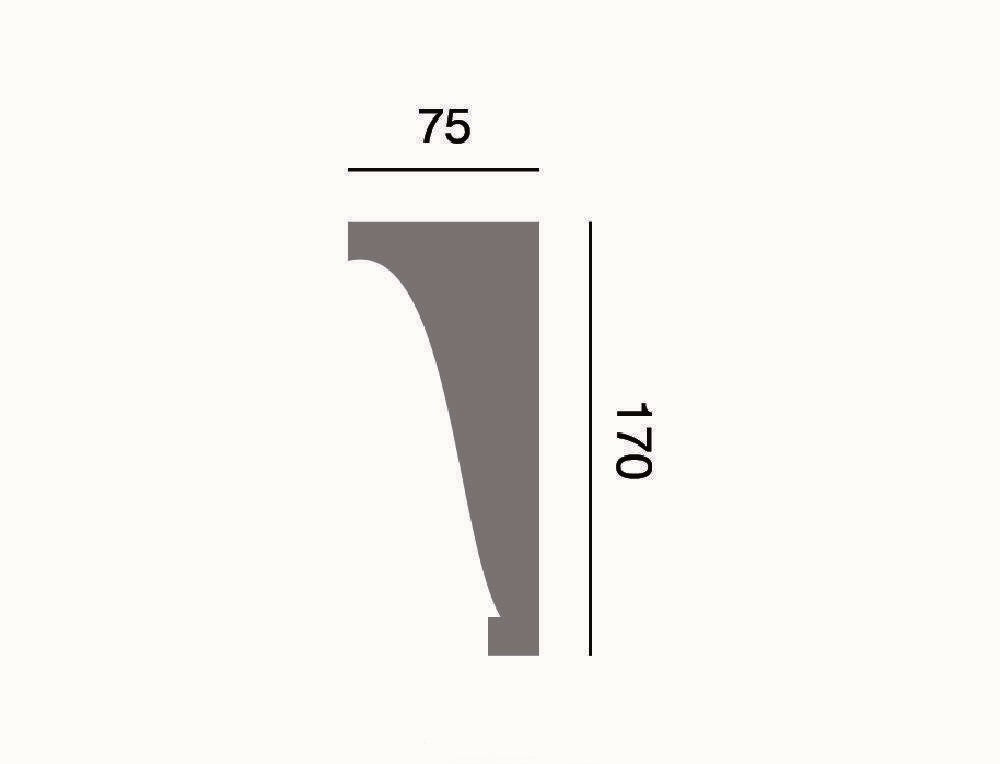 Fassadenleiste L-44 A 170x75 Fassadenprofil