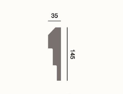 Fassadenleiste L-45 A 145x35 Fassadenprofil