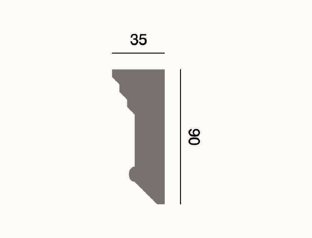 Fassadenleiste L-49 A 90x35 Fassadenprofil