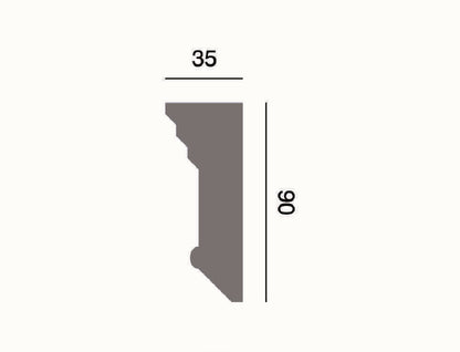 Fassadenleiste L-49 A 90x35 Fassadenprofil