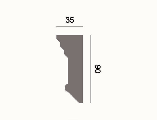 Fassadenleiste L-49 A 90x35 Fassadenprofil