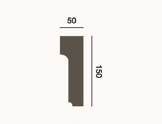 Fassadenleiste L-52 A 150x50 Fassadenprofil