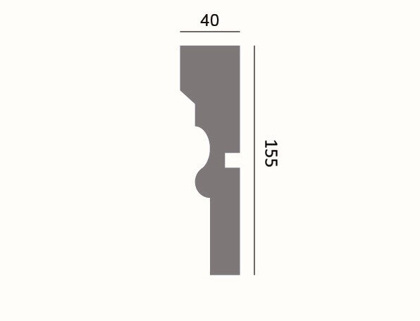 Fassadenleiste L-34 A 155x40 Fassadenprofil
