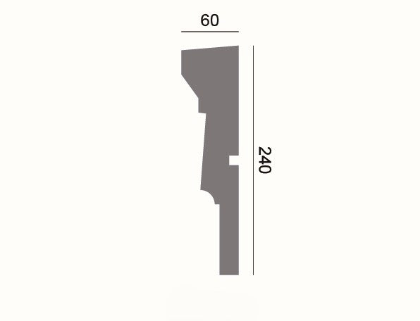 Fassadenleiste L-43 A 240x60 Fassadenprofil
