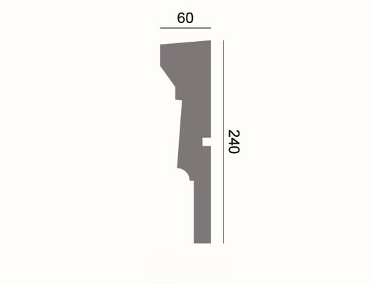 Fassadenleiste L-43 A 240x60 Fassadenprofil