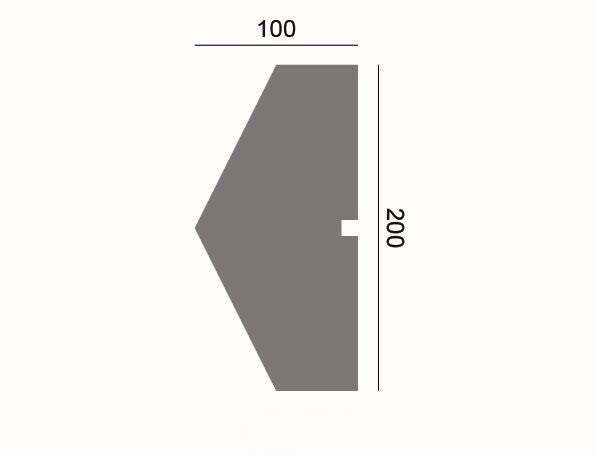 Fassadenleiste L-25 A 200x100 Fassadenprofil Sockelleiste