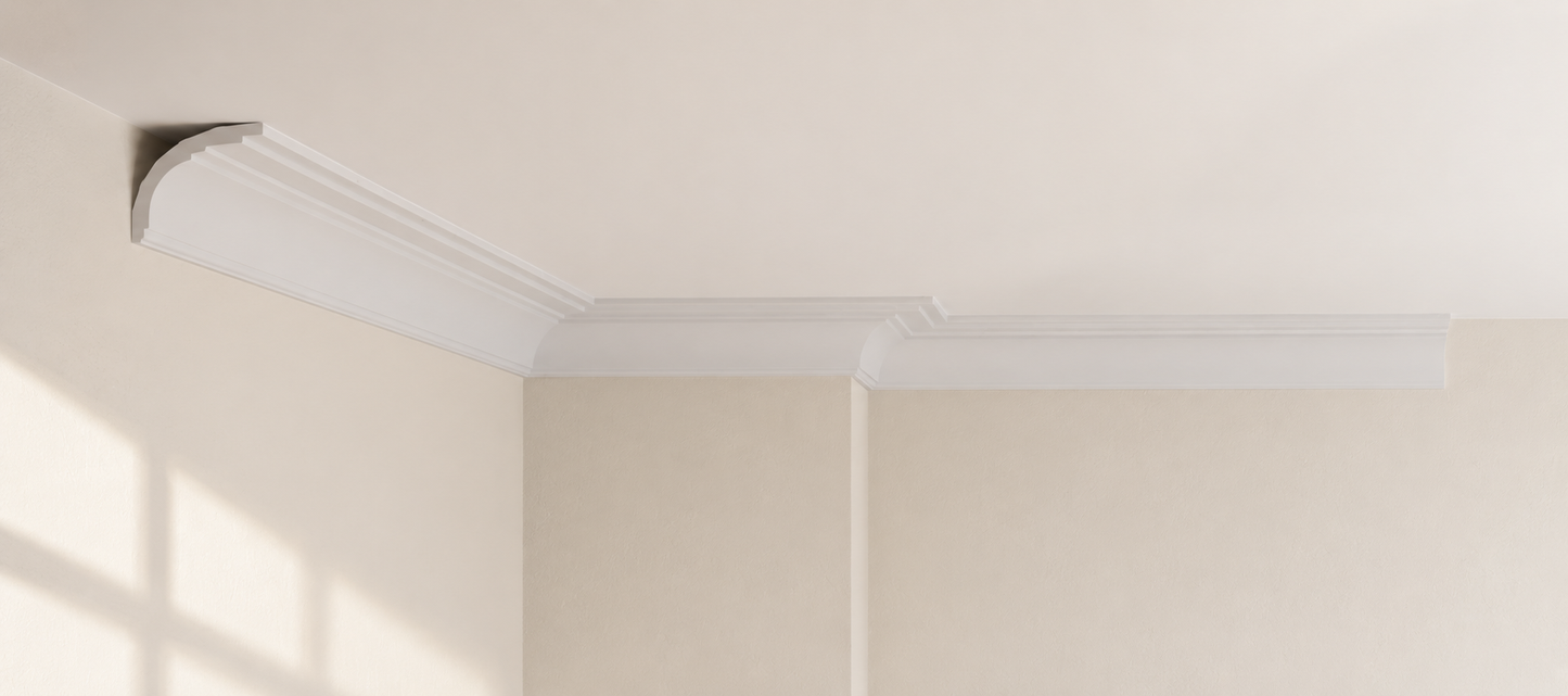 Stuckleiste C-16 – Deckenleiste aus Gips 75x65 mm