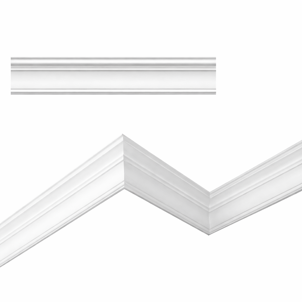 Stuckleiste C-16 – Deckenleiste aus Gips 75x65 mm
