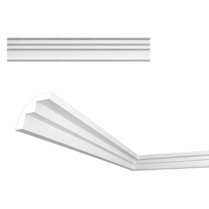 Stuckleiste C-17 – Deckenleiste aus Gips 55x55 mm
