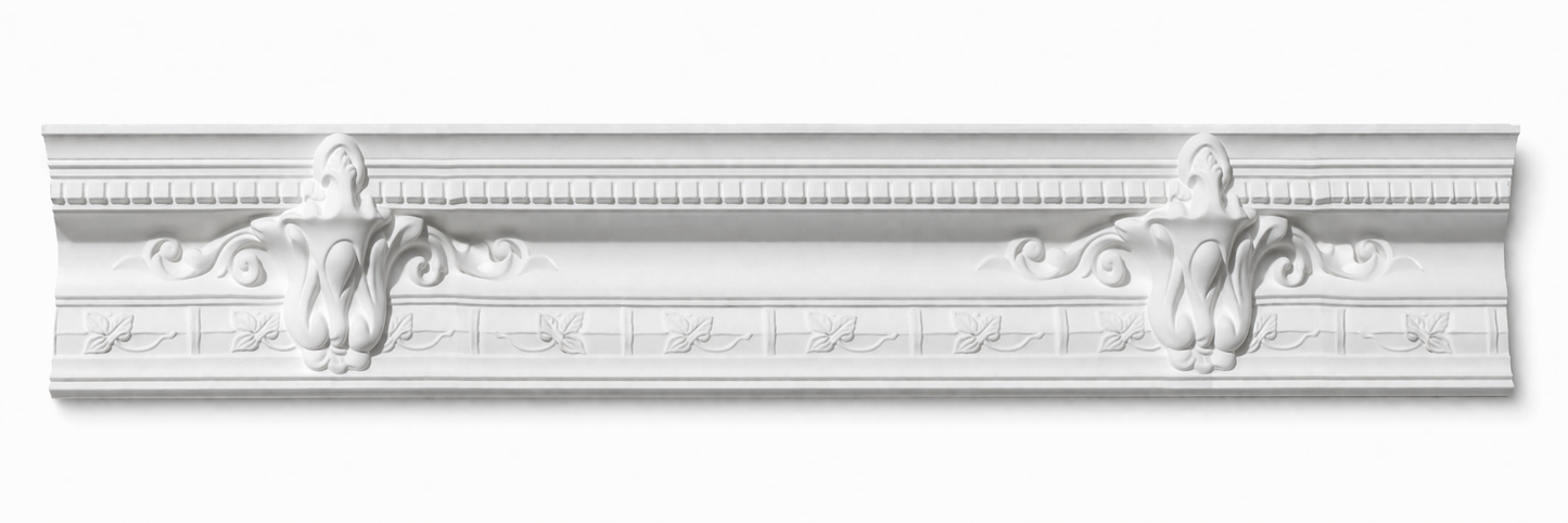 Stuckleiste C-23 – Deckenleiste aus Gips 175x150 mm