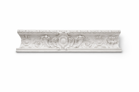 Stuckleiste C-32 Barock – Deckenleiste aus Gips 210x140 mm