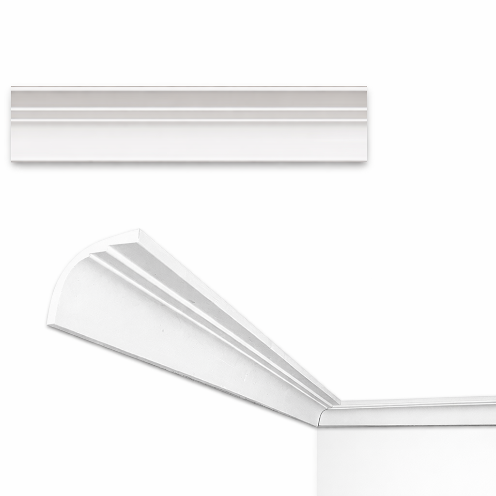 Stuckleiste C-35 – Deckenleiste aus Gips 120x95 mm