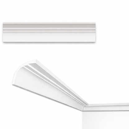 Stuckleiste C-35 – Deckenleiste aus Gips 120x95 mm