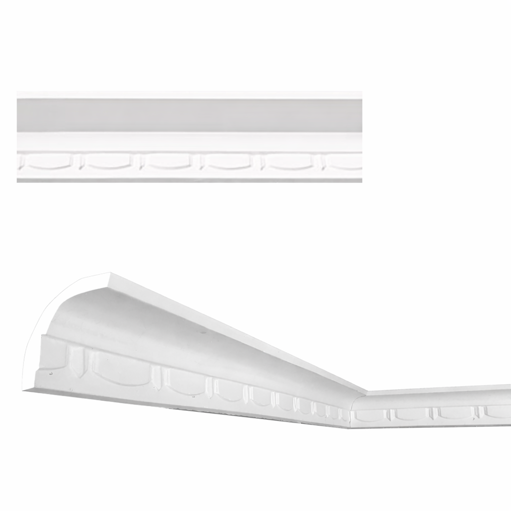 Stuckleiste C-05 – Deckenleiste aus Gips 75x80 mm