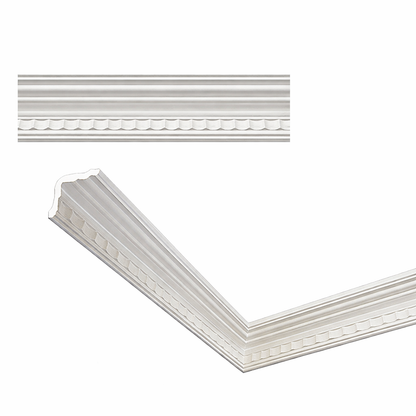 Stuckleiste C-08 – Deckenleiste aus Gips 83x79 mm