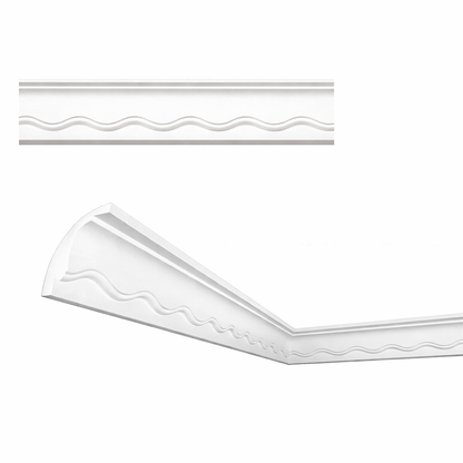 Stuckleiste C-09 – Deckenleiste aus Gips 50x67 mm
