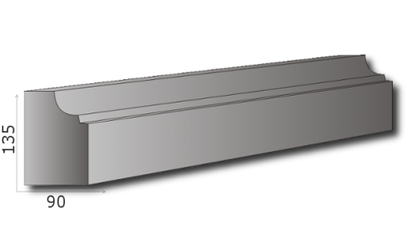 Sockelleiste C-02 A 135x90 Fassadenprofil EPS