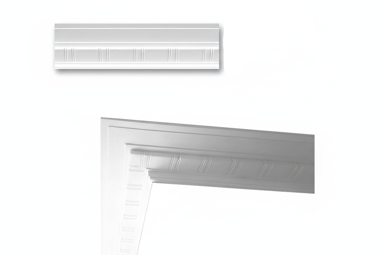 Stuckleiste C-37 – Deckenleiste aus Gips 95x210 mm