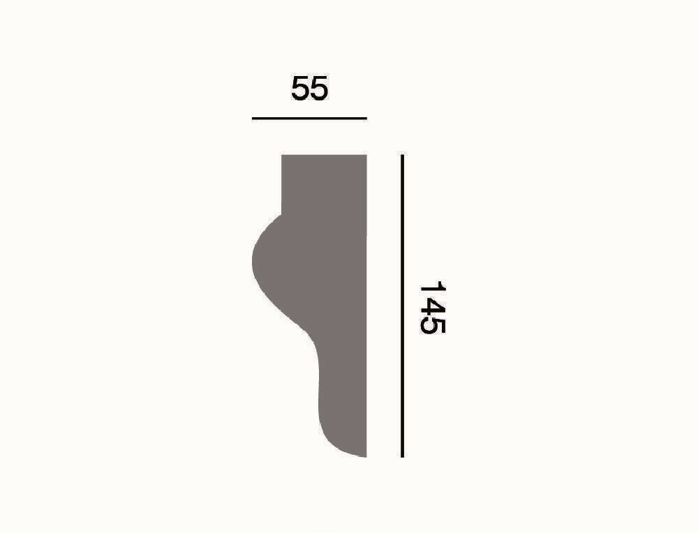 Fassadenleiste L-48 A 145x55 Fassadenprofil