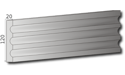 Fassadenleiste L-15 A 120x20 Fassadenprofil