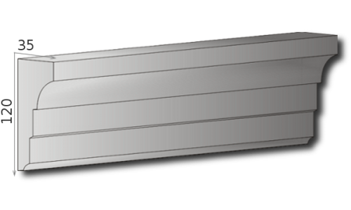 Fassadenleiste L-19 A 120x35 Fassadenprofil