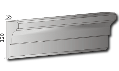 Fassadenleiste L-20 A 120x35 Fassadenprofil
