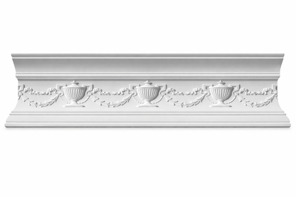Stuckleiste P-14 – Deckenleiste aus Gips 150x120 mm