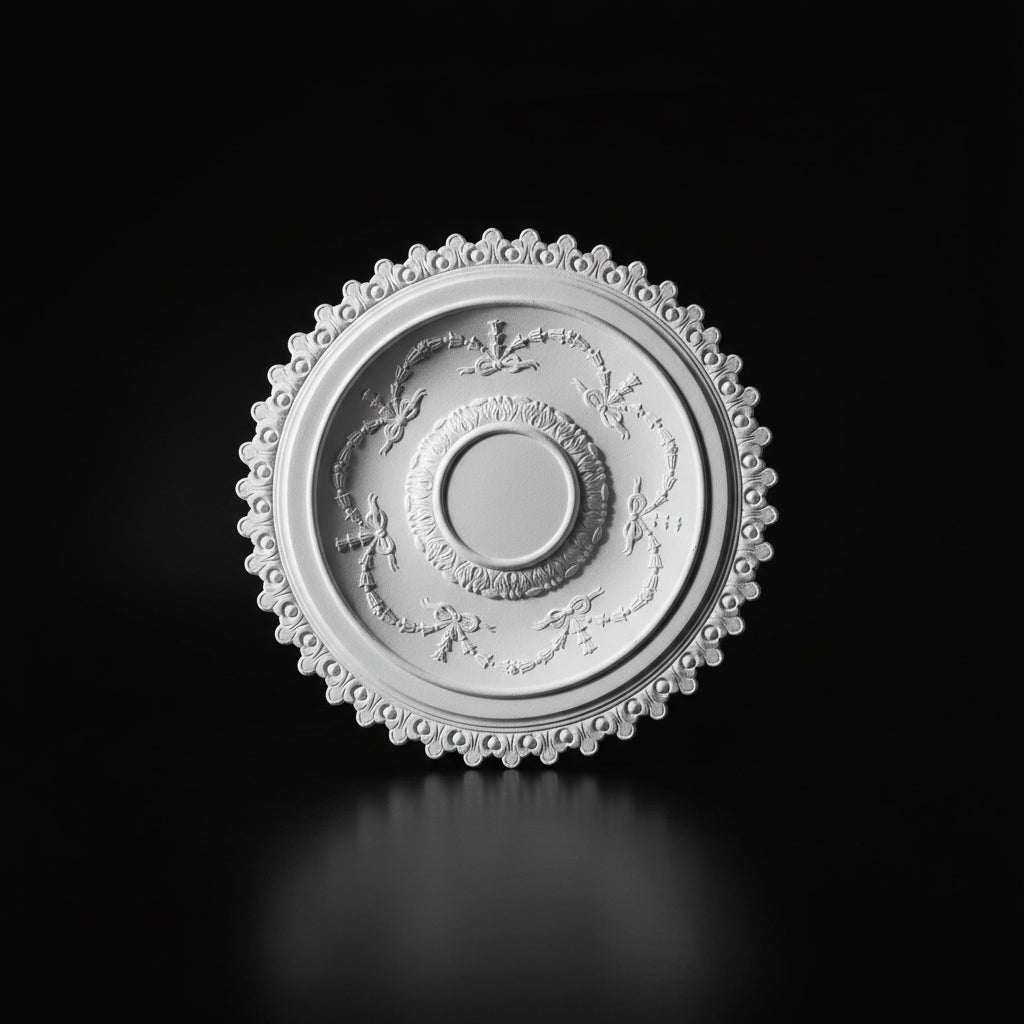 Stuck Rosette R-01 – Deckenrosette aus Gips Ø 700 mm