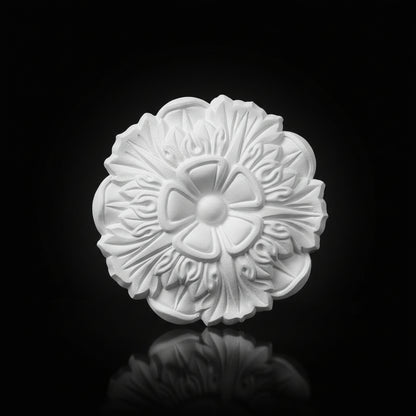 Stuck Rosette R-19 – Blumenrosette aus Gips Ø 245 mm