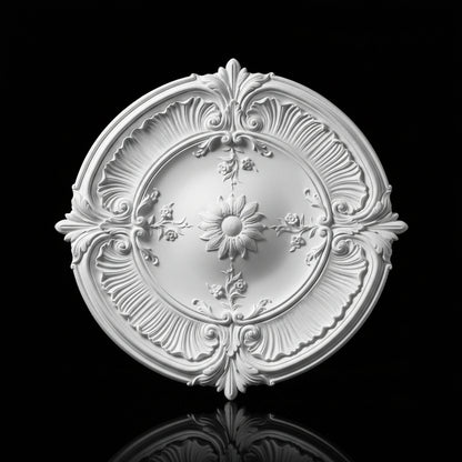 Stuck Rosette R-33 – Barocke Deckenrosette aus Gips Ø 770 mm