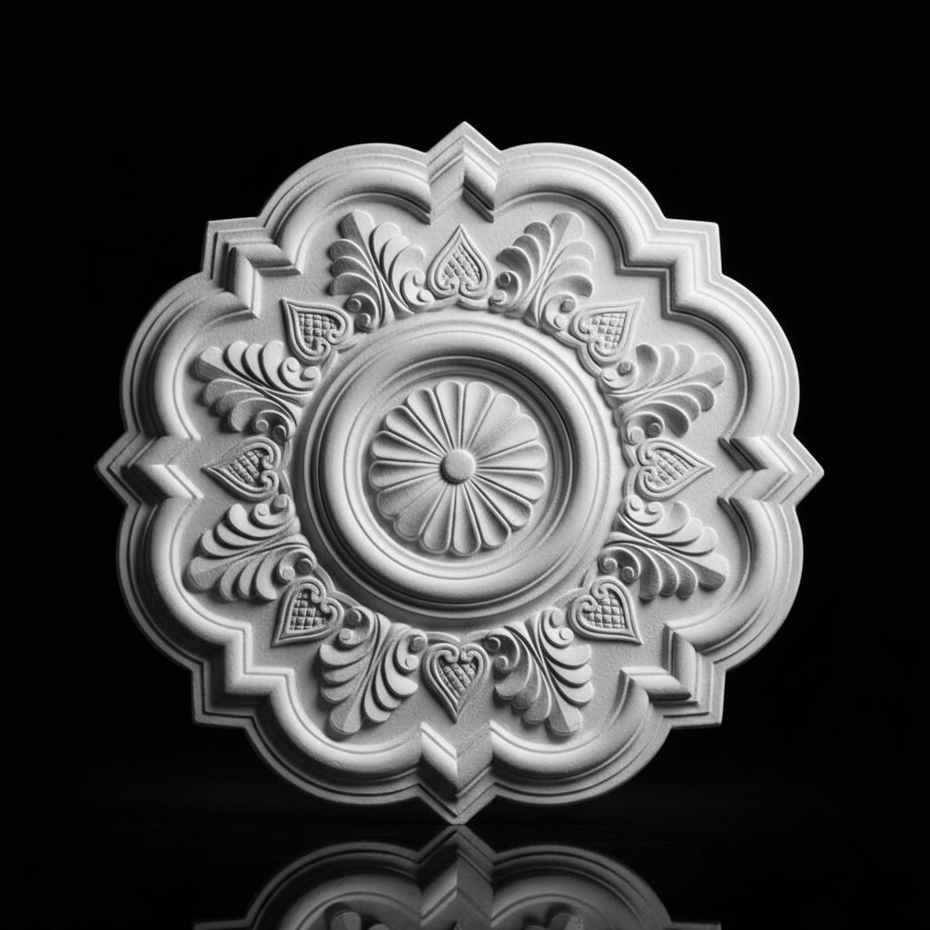 Stuck Rosette R-35 – Deckenrosette aus Gips Ø 530 mm