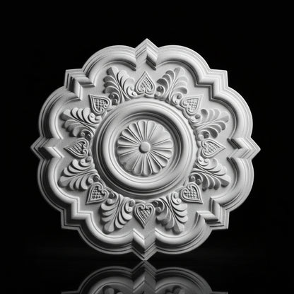 Stuck Rosette R-35 – Deckenrosette aus Gips Ø 530 mm