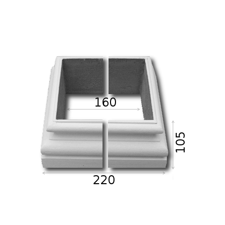 Kopf/Basis EKB A 15x15 B ½