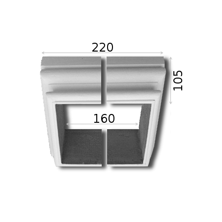 Kopf/Basis EKB A 15x15 S ½