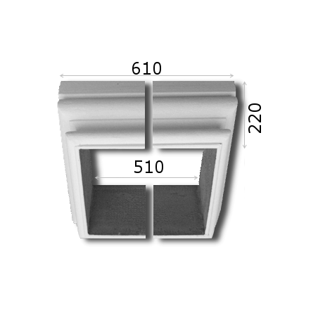 Kopf/Basis EKB A 50x50 S ½